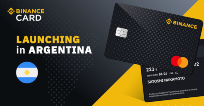 Binance we współpracy z Mastercard uruchamia kartę prepaid w Argentynie
