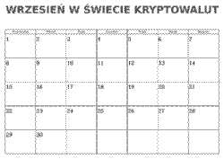 Wrzesień w Świecie Kryptowalut: Kalendarz Najważniejszych Wydarzeń 2025 kalendarz wrzesnia